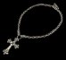 画像1: Quarter 4 Heart Crown Cross With Half 2 Skulls Chain Necklace (1)