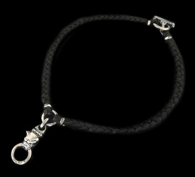 画像7: Half Old Bulldog braid Leather Necklace