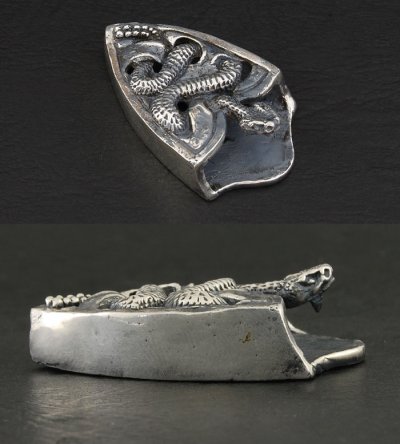 画像7: Large Snake & Buffalo Skull Belt Buckle