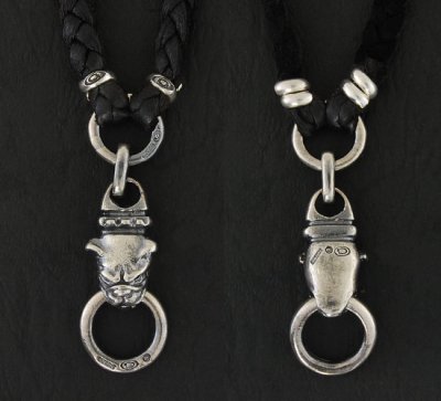 画像13: Half Old Bulldog braid Leather Necklace