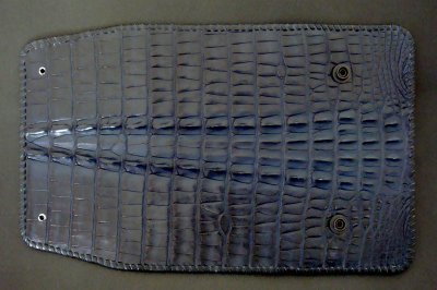 画像3: Crocodile Tail W-Spine Long Wallet