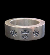 Narrow G&Crown Maltese Cigar Band Ring