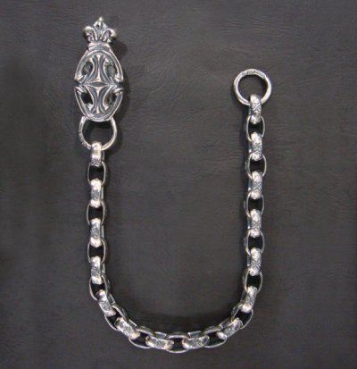 画像5: Sculpted Oval With Crown & All H.W.O Links Wallet Chain