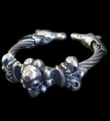 Skull On 4Heart Crown With Horse Wire Bangle
