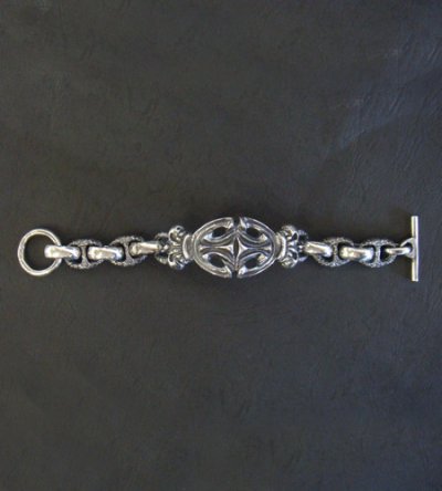 画像5: Crown Sculpted Oval With H.W.O & Chiseled Anchor Chain Bracelet