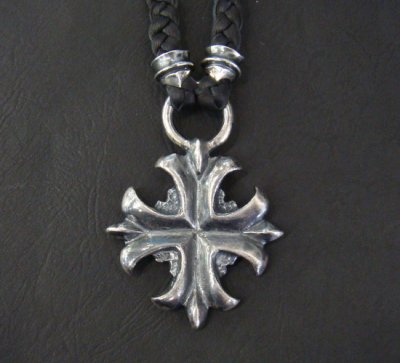 画像3: Gothic Cross With braid leather necklace