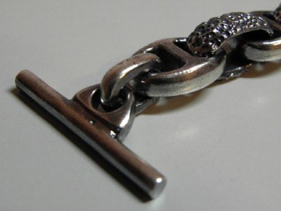 画像5: Chiseled H.W.O & Anchor Chain Links Bracelet