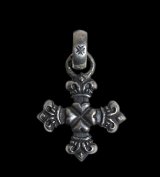 One Eighth 4 Heart Crown Short Cross With H.W.O Pendant
