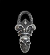 Skull Crown With Chiseled Loop Pendant