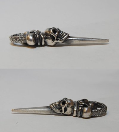 画像5: Skull Crown Dagger With Chiseled Loop Pendant