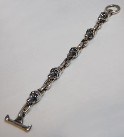 画像3: Skull & Chain Link Bracelet