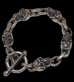 画像1: Skull & Chain Link Bracelet (1)