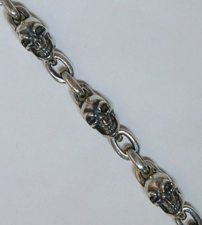 画像2: Skull & Chain Link Bracelet