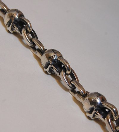 画像4: Skull & Chain Link Bracelet
