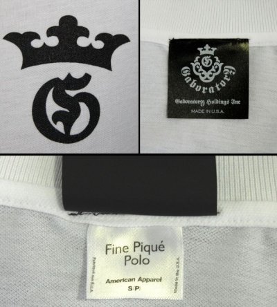 画像3: Gaboratory G&Crown Polo Shirt(White)