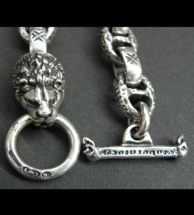 画像5: Quarter Lion With H.W.O & Chiseled Anchor Links Bracelet
