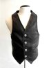 画像2: Gaboratory Tailored Leather Vest (Atelier mark art work) (2)