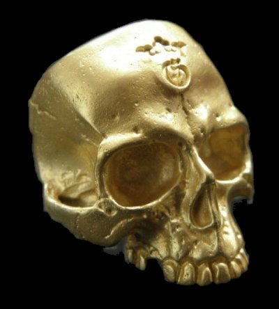 画像2: 10k Gold Large Skull Without Jaw Ring (Mat Color  Finish)