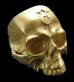 画像2: 10k Gold Large Skull Without Jaw Ring (Mat Color  Finish) (2)