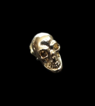 画像1: 18k Gold Twelve Small Skull Pierce (Screw type)