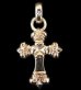 画像1: Gold One Eighth Long 4 Heart Crown Cross With H.W.O Pendant (1)