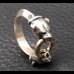 画像2: 10K Gold Ring With 1/9 Panther Triangle Wire Bangle Ring (2)