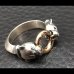 画像4: 10K Gold Ring With 1/9 Panther Triangle Wire Bangle Ring