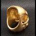 画像6: 10K Gold Old Skull Full Face Ring( Pure Gold Color Finish)
