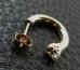画像4: 10K Gold Phantom T-bar Skull On O-ring Pierce (4)