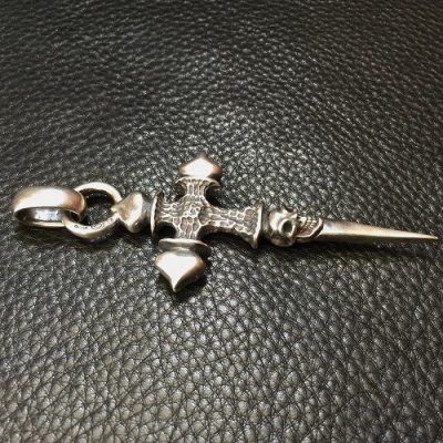画像5: Half FT Cross Single Skull Dagger Pendant