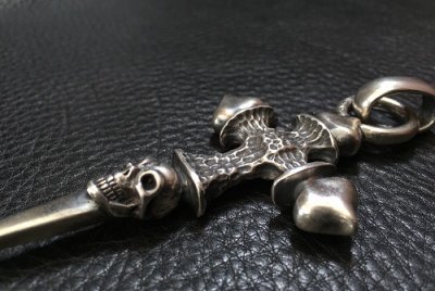 画像6: Half FT Cross Single Skull Dagger Pendant