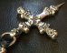 画像8: 3 Skulls On 4 Heart Crown Long Cross Double Face Dagger With Braid Leather Necklace