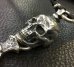 画像6: Half Large Skull With Hammer Cross & Braid Leather Necklace