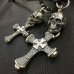 画像16: Half Large Skull With Hammer Cross & Braid Leather Necklace