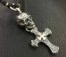 画像4: Half Large Skull With Hammer Cross & Braid Leather Necklace