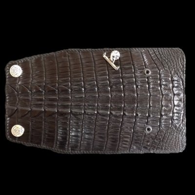 画像1: Crocodile Tail W-Spine(L) Long Wallet