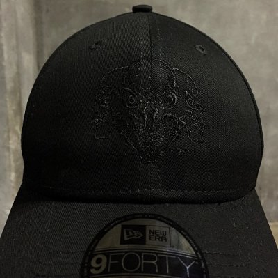 画像3: Triple Skull Cap (Black Embroidery)