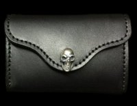 Saddle Leather Coin & Card Case (Black)