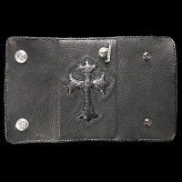 Python Traditional Cross Inlay Buffalo Long Wallet