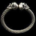Miracle Skull Cable Wire Bangle