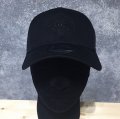 Black Embroidery Triple Skull Mesh Cap (Snap-back)