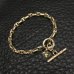 画像9: 14K Gold 5mm Marine Chain Bracelet With Drop G&Crown Heart Plate