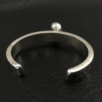 画像10: Single Skull On Flat Bar Bangle Bold