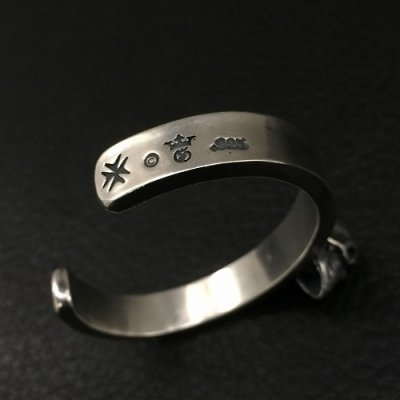 画像11: Single Skull On Flat Bar Bangle Bold