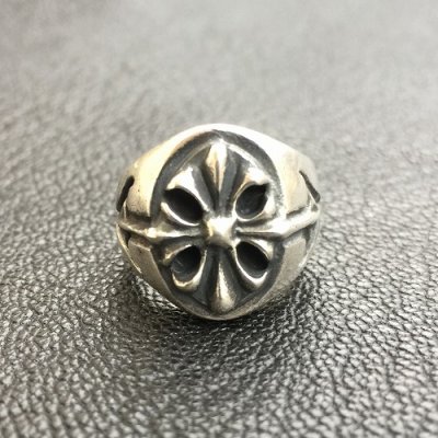 画像3: Cross Oval Signet Pinky Ring