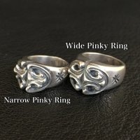 Sculpted Oval Narrow Pinky Ring & Sculpted Oval Wide Pinky Ring