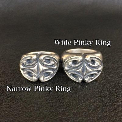 画像2: Sculpted Oval Narrow Pinky Ring & Sculpted Oval Wide Pinky Ring