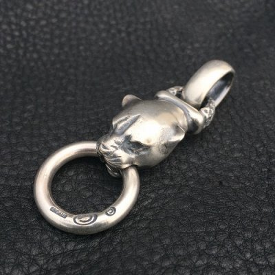 画像3: Long Neck Panther With Chiseled Loop H.W.O Pendant