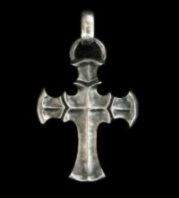 Half Battle-Ax Cross With H.W.O Pendant
