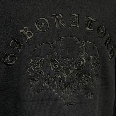 画像3: Gaboratory Triple Skull Embroidery Heavy Weight Sweatshirts (刺繍)